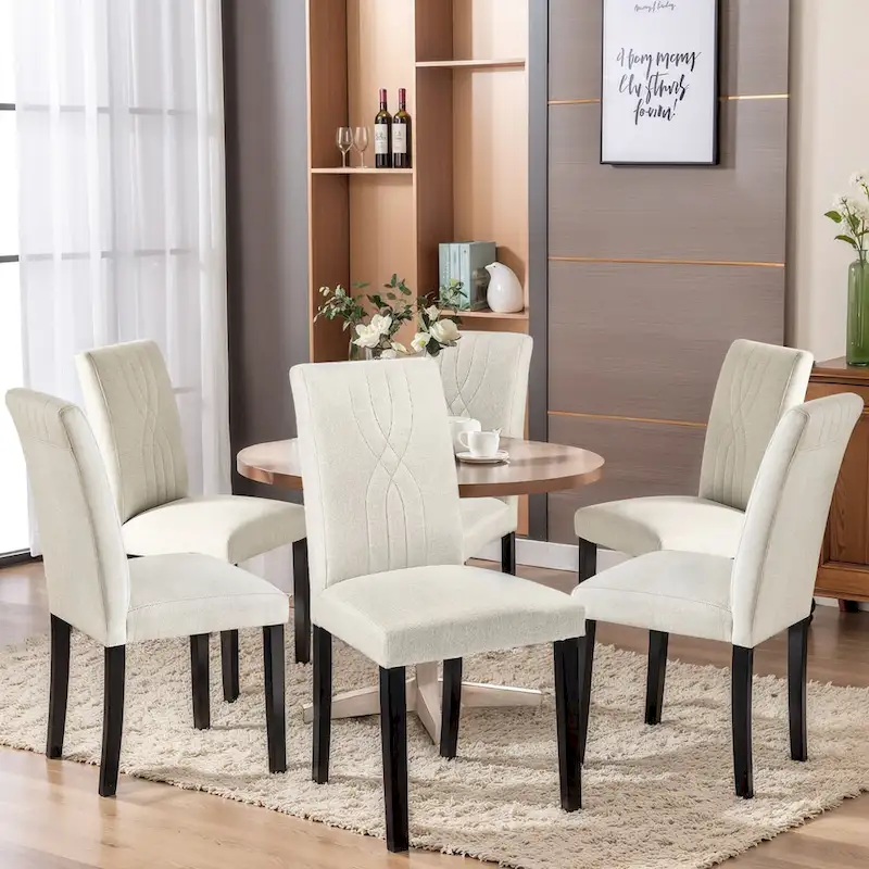 Upholstered Dining Chairs, Fabric Dining Room Kitchen Side Chair, Parson Dining Chairs