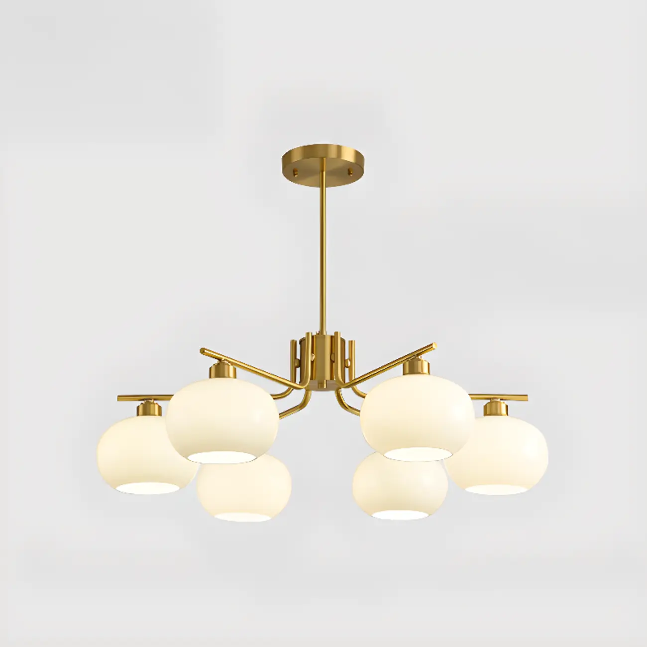 Modern Glass Globe Chandelier Adjustable Hanging Length