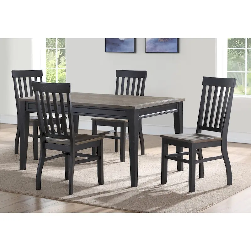 Ralston Two-Tone Ebony and Driftwood Dining Chair - 2 Pack
