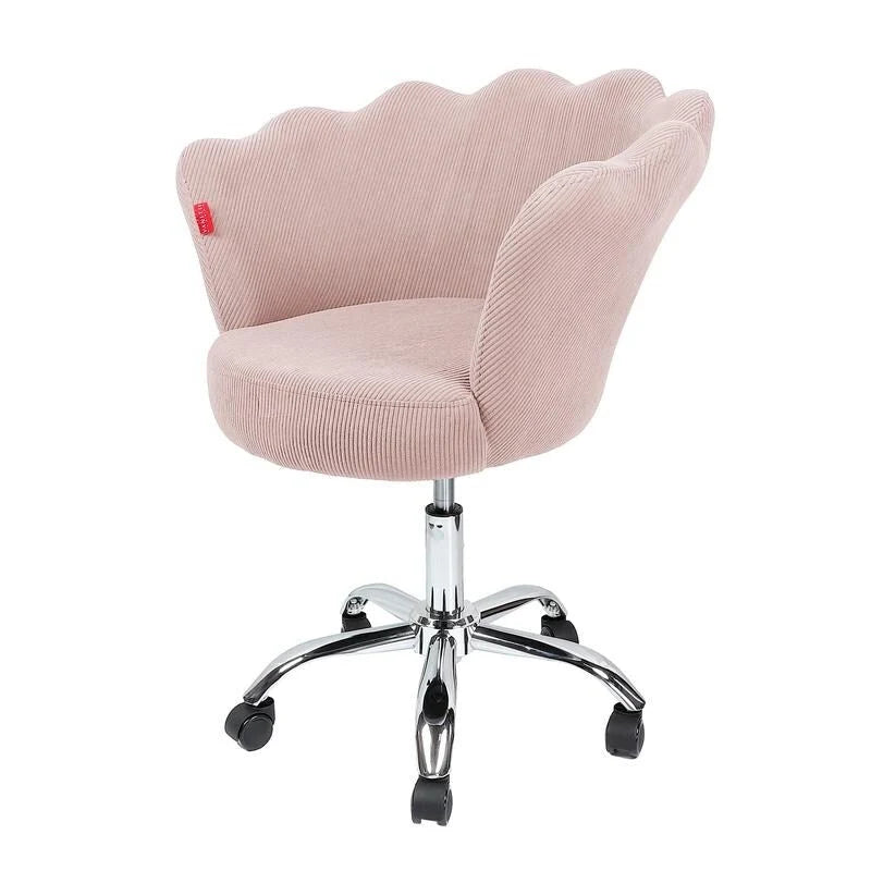 Accent Chair Swivel Vanity Chair Office Desk Chair With Wheels Modern Height Adjustable Pink/Grey/White