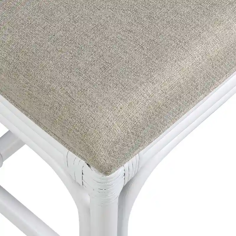 Natural Rattan Handmade Chippendale Cushioned Dining Chairs by