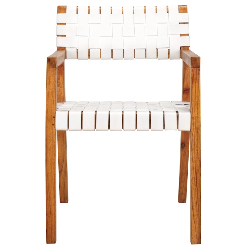 SAFAVIEH Gerda Woven Leather Dining Room Chair - 22.1