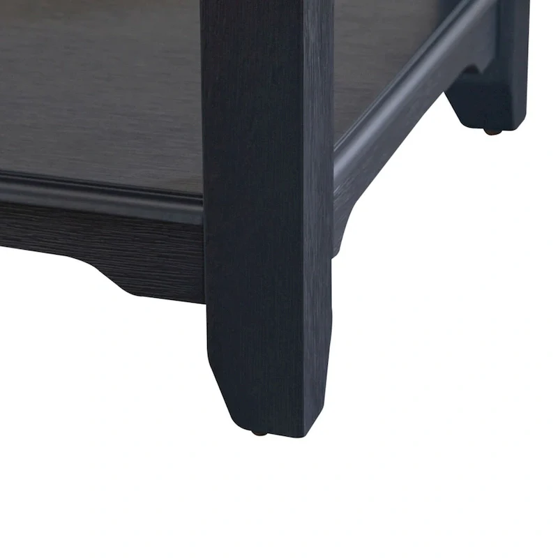 Summerville Wire Brushed Gray End Table- Navy