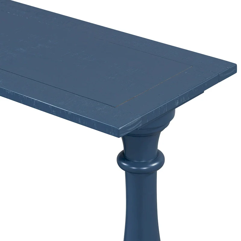 Vase-Leg Design Console Table Narrow Entryway Table Sofa Side Table with Bottom Shelf