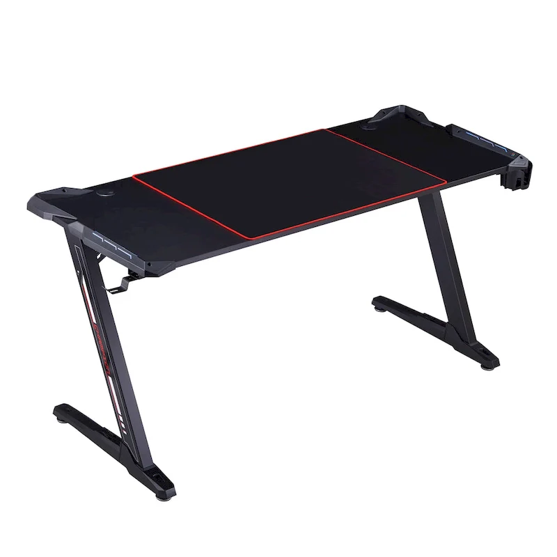 Hendrix Modern Black 67-inch Steel Computer Desk with USB by Furniture of America