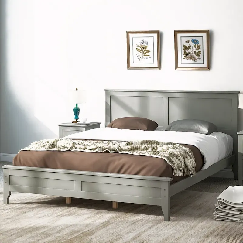 Solid Wood Queen Platform Bed