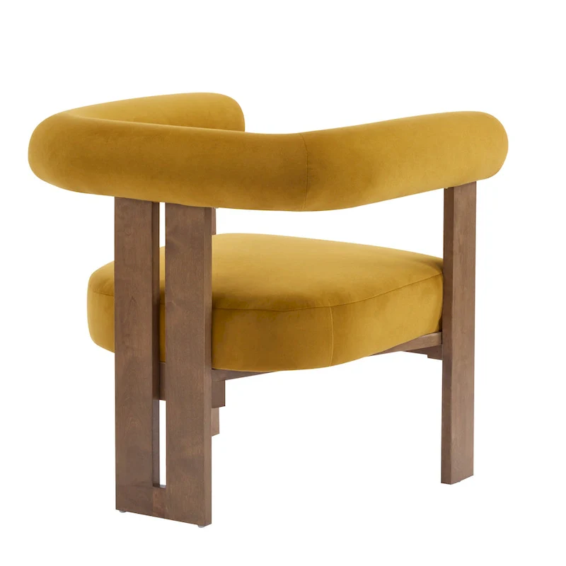 Gilbert Modern Upholstered Round Arm Accent Chair