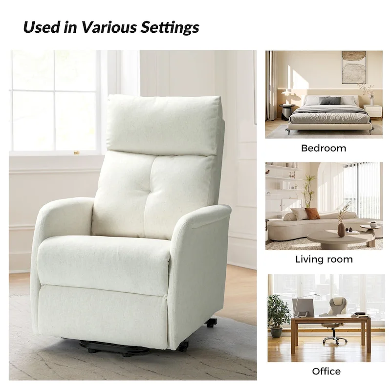 Elisa Power Remote Lift Assist Recliner Set Of 2 with Metal Base