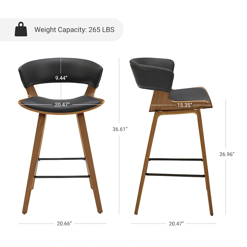 Modern Counter Height Barstool (Set of 4)