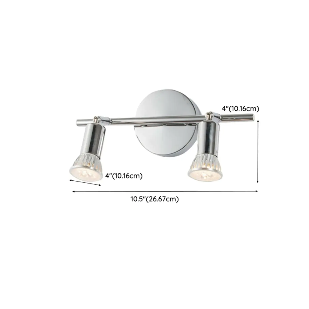 Adjustable Modern Chrome Semi Flush Mount Ceiling Track Light