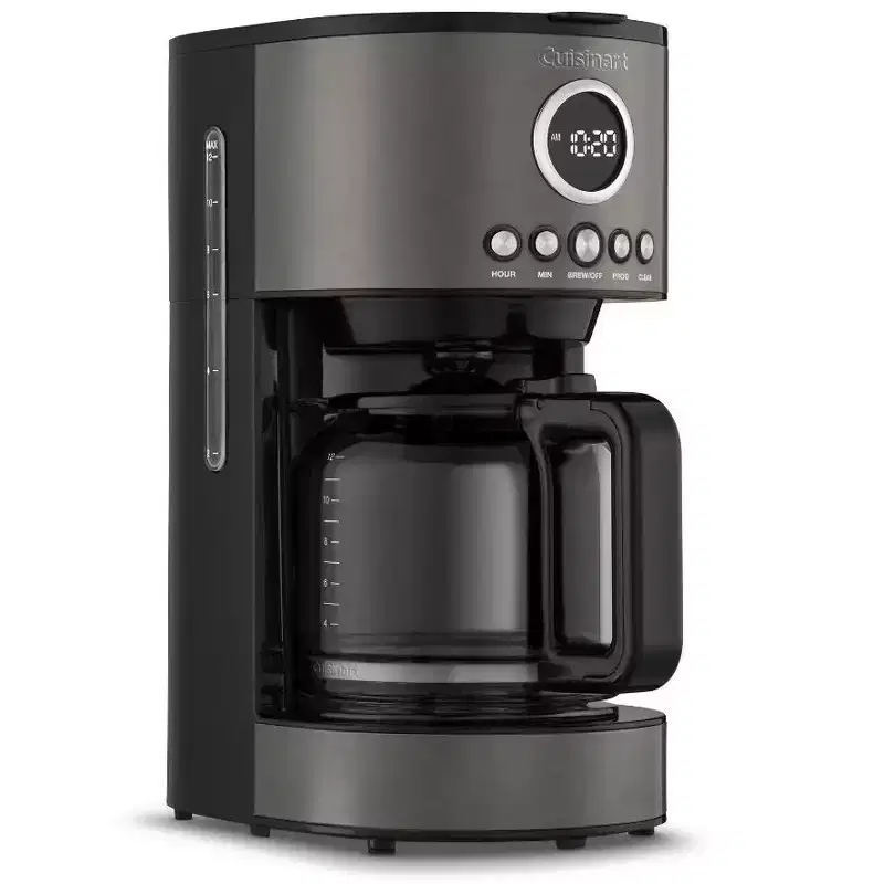 Refurbished: Cuisinart DCC-1220BKSFR 12 Cup Coffeemaker, Stainless Steel Black  Manufacturer Refurbished