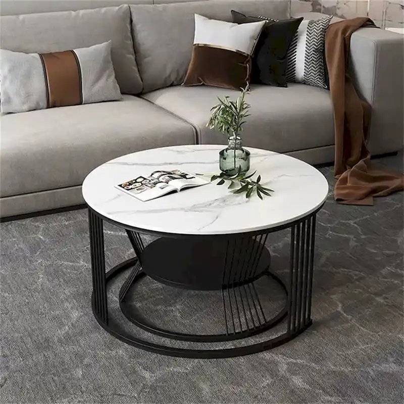 Round Modern Nesting Coffee Set of 2