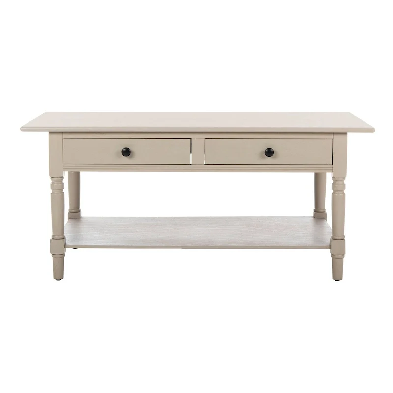 SAFAVIEH Bama Grey 2-Drawer Coffee Table - 41.7 W x 21.7 D x 18.5 H - 42Wx22Dx19H