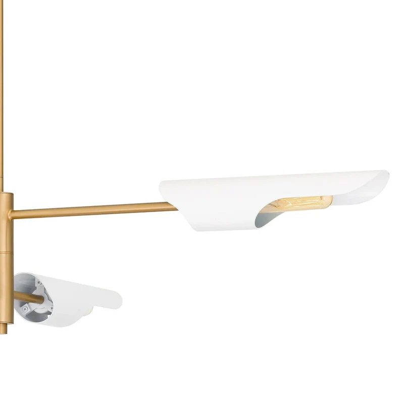 Leoni 4-Light Brushed Weathered Brass Island Light