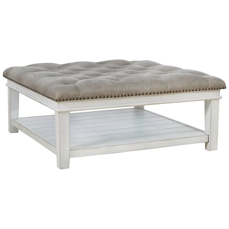 Kanwyn Upholstered Ottoman Cocktail Table - 40 W x 40 D x 18 H