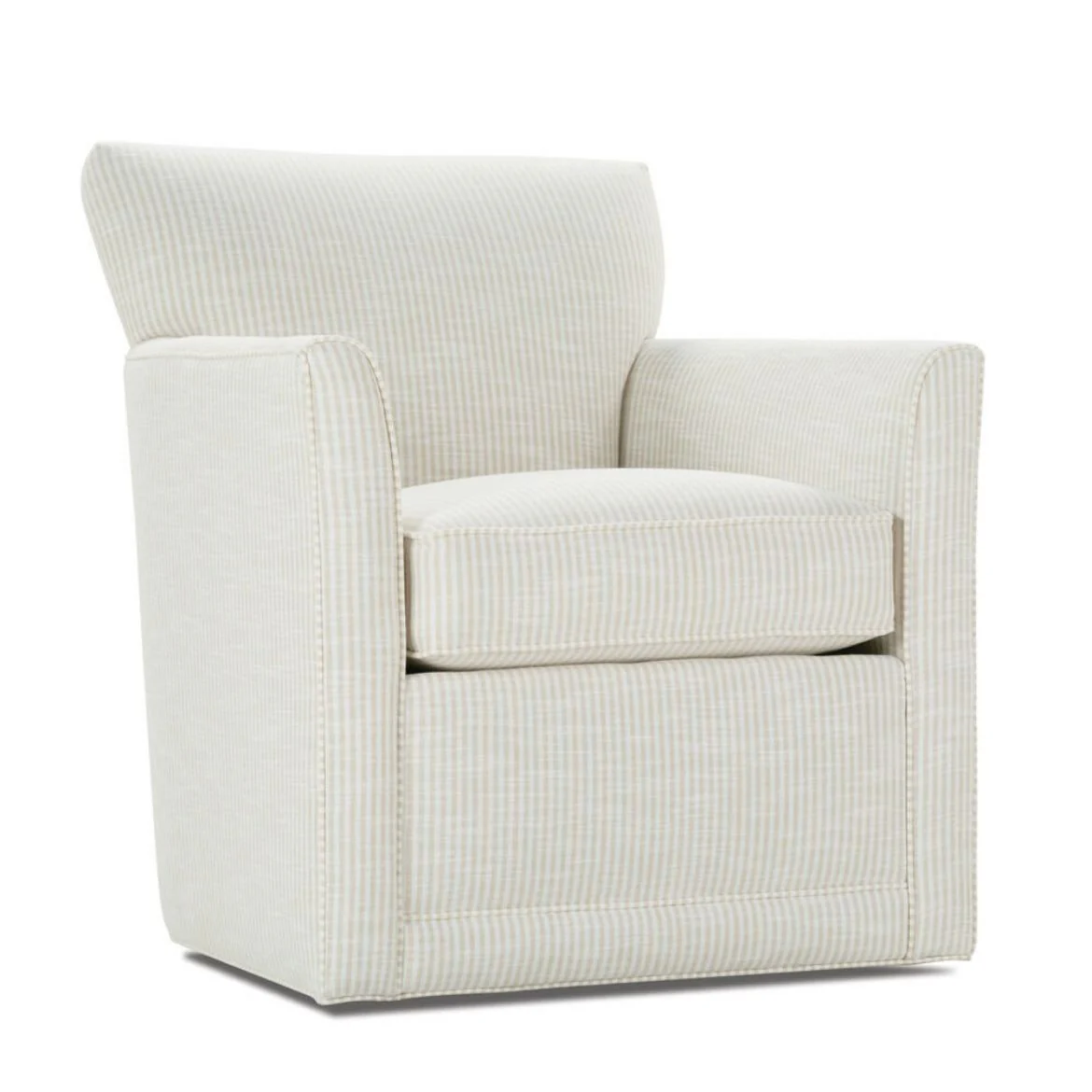 Times Square Tan Stripe Swivel Glider