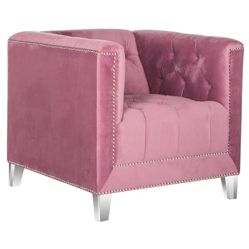 SAFAVIEH Kamilah White/ Clear Club Chair - 31.9 x 33.9 x 29.9 - 32Wx34Dx30H