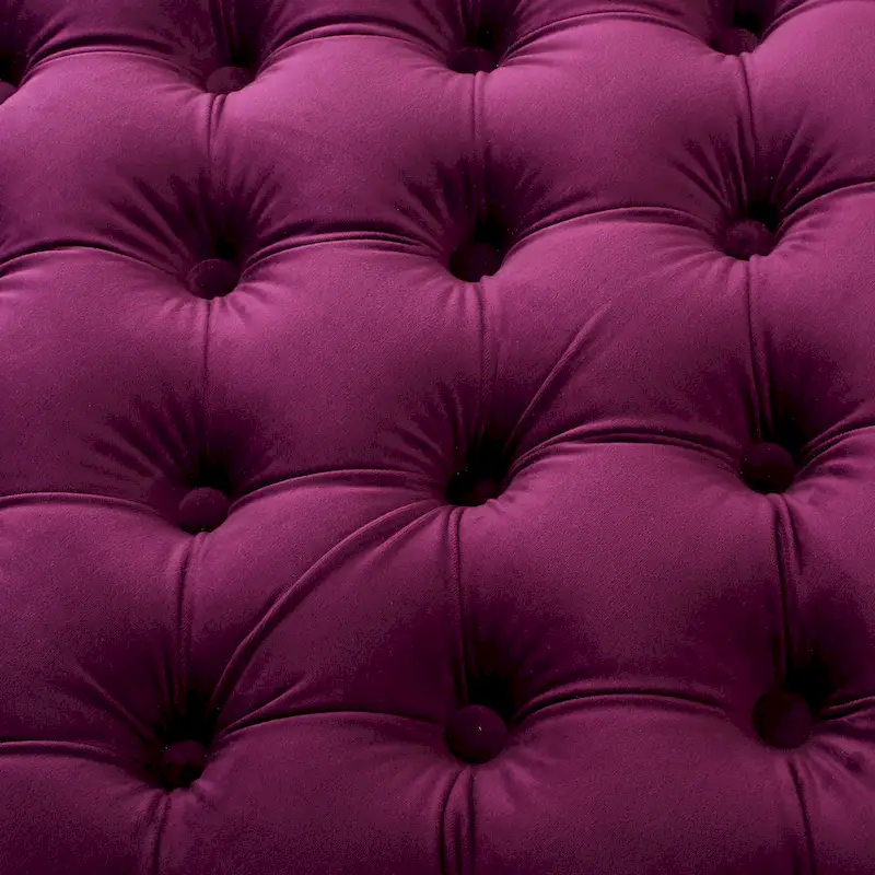 Jaymee Modern Glam Button Tufted Velvet Ottoman by Christopher Knight Home