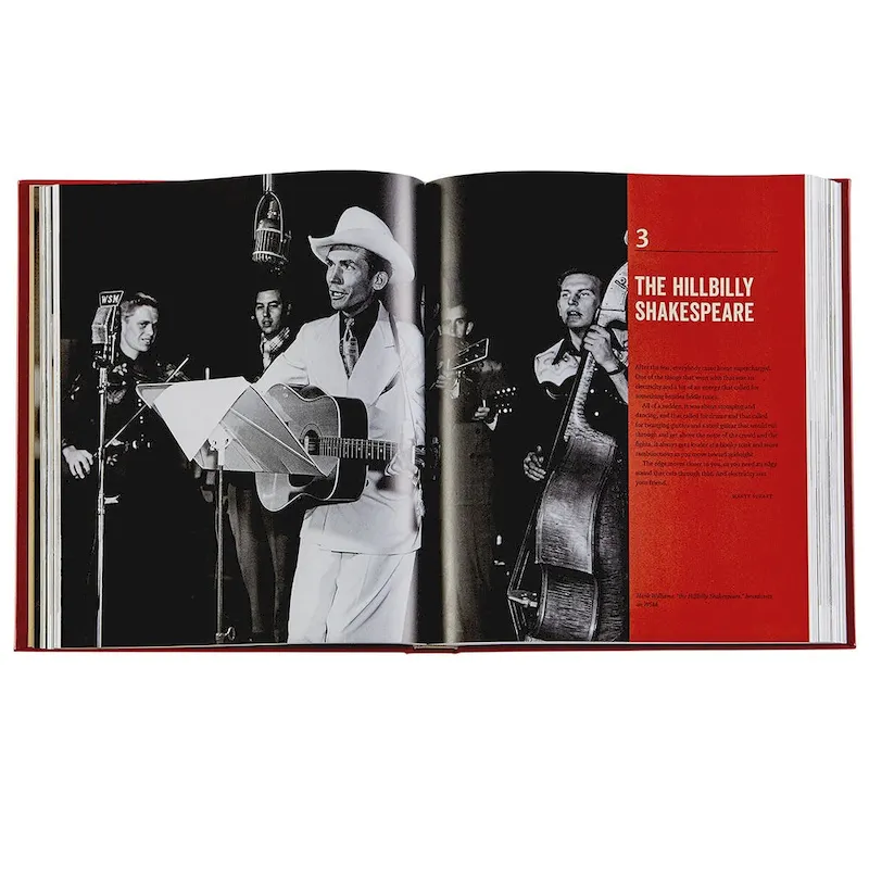 Graphic Image Ken Burns & Dayton Duncan: Country Music Coffee Table Book, Leathere, Red