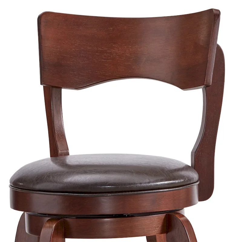 24-inch Brown Counter Height Swivel Stool