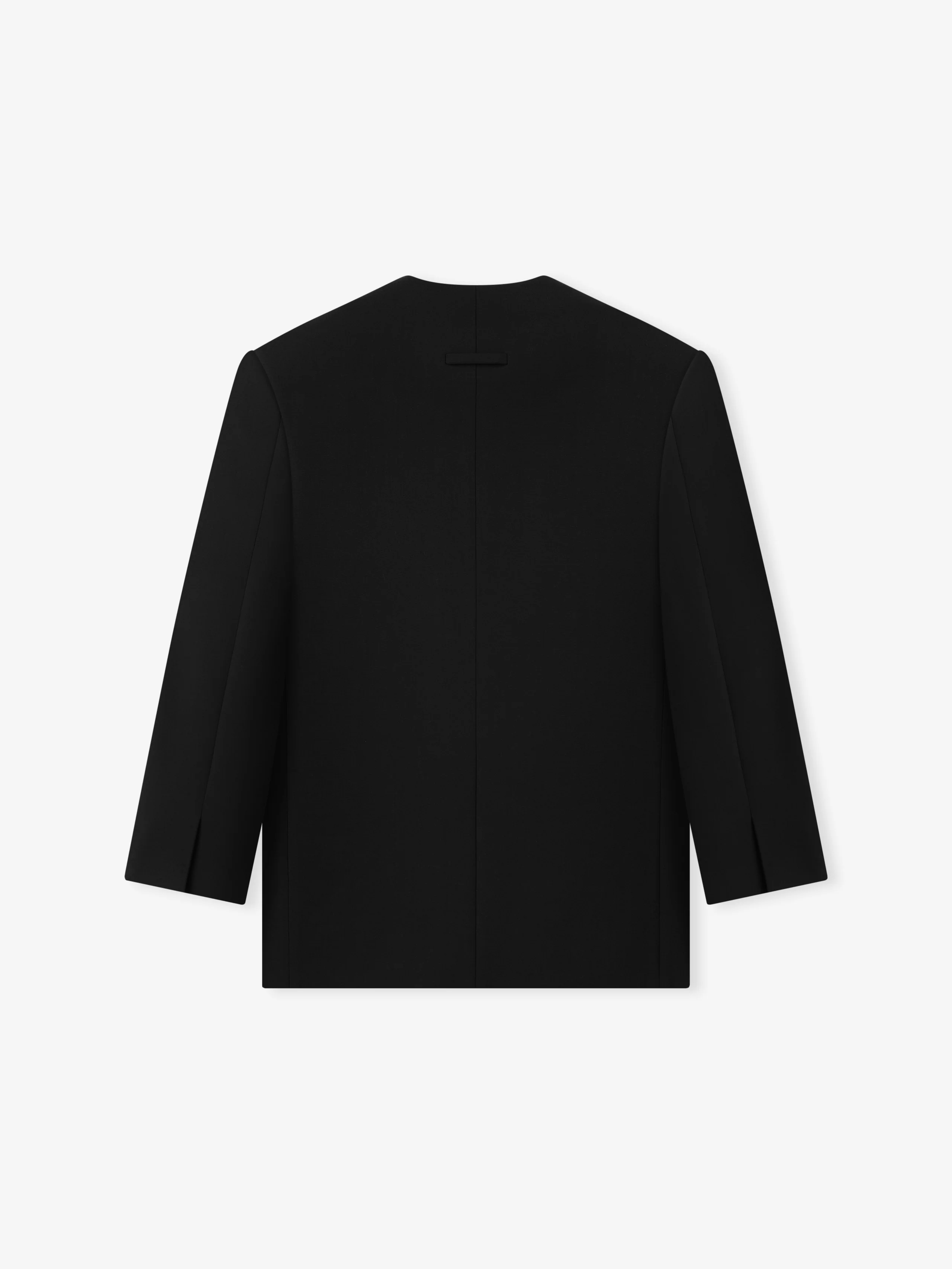 Double Weave Wool Crewneck Jacket