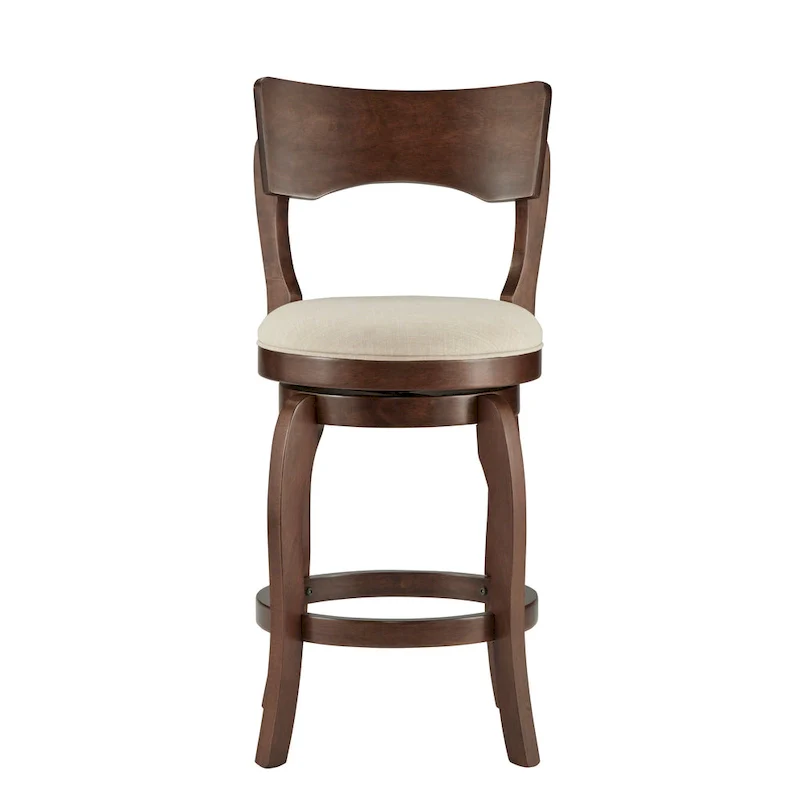 24-inch Brown Counter Height Swivel Stool