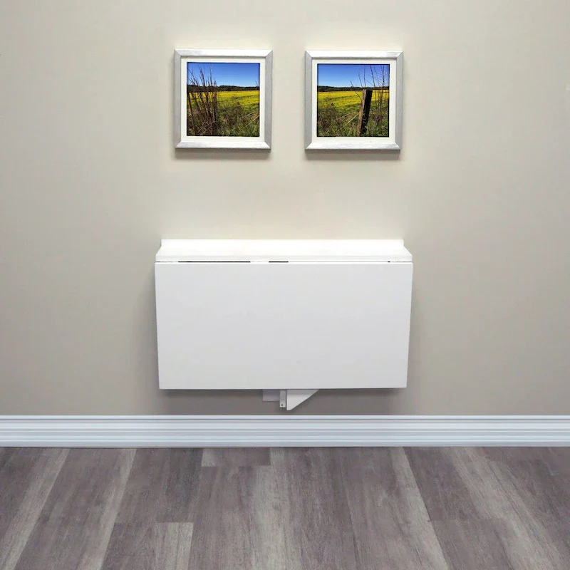 30-inch White Wall Mounted Desk