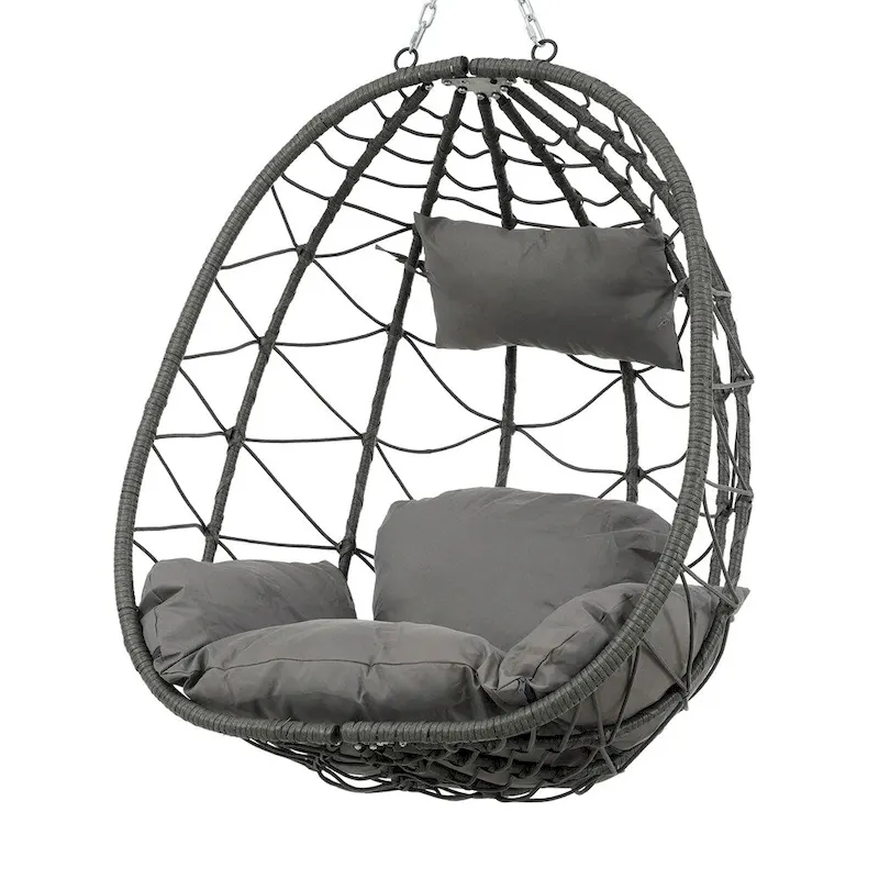 Egg Chair with Stand,Swing Chair,Patio Wicker Hanging Basket Chair