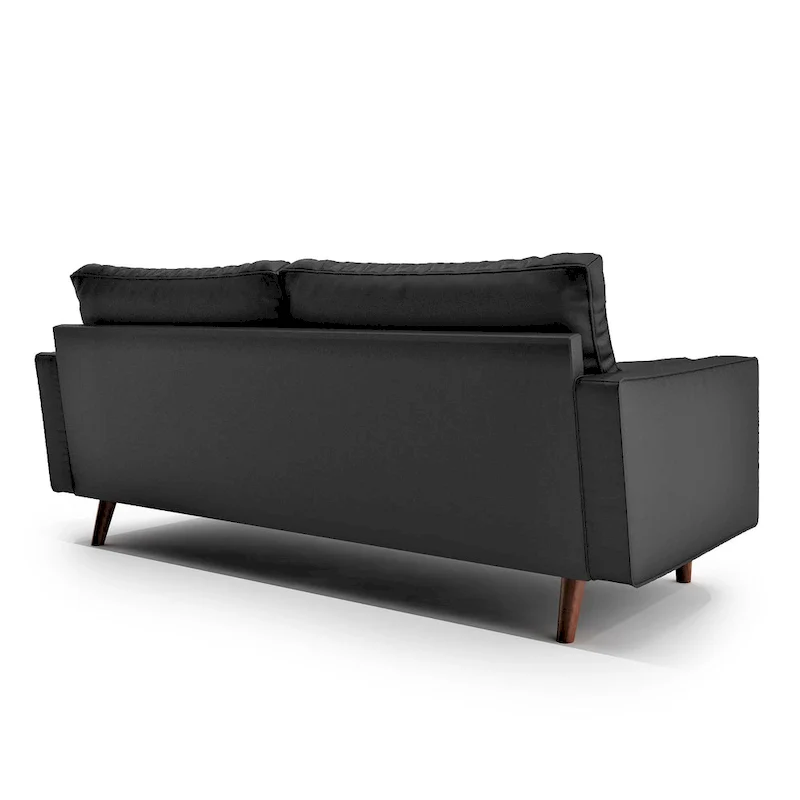 US Pride Faux Leather Mid-century Modern Sofa