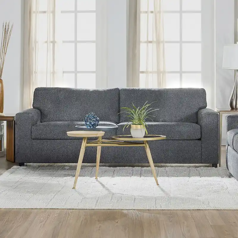 New Classic Furniture Leo Cushion Back Sofa, Made in USA