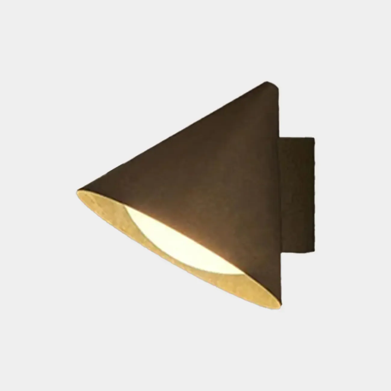 Minimalist Black Metal Cone Outdoor LEED Wall Sconce
