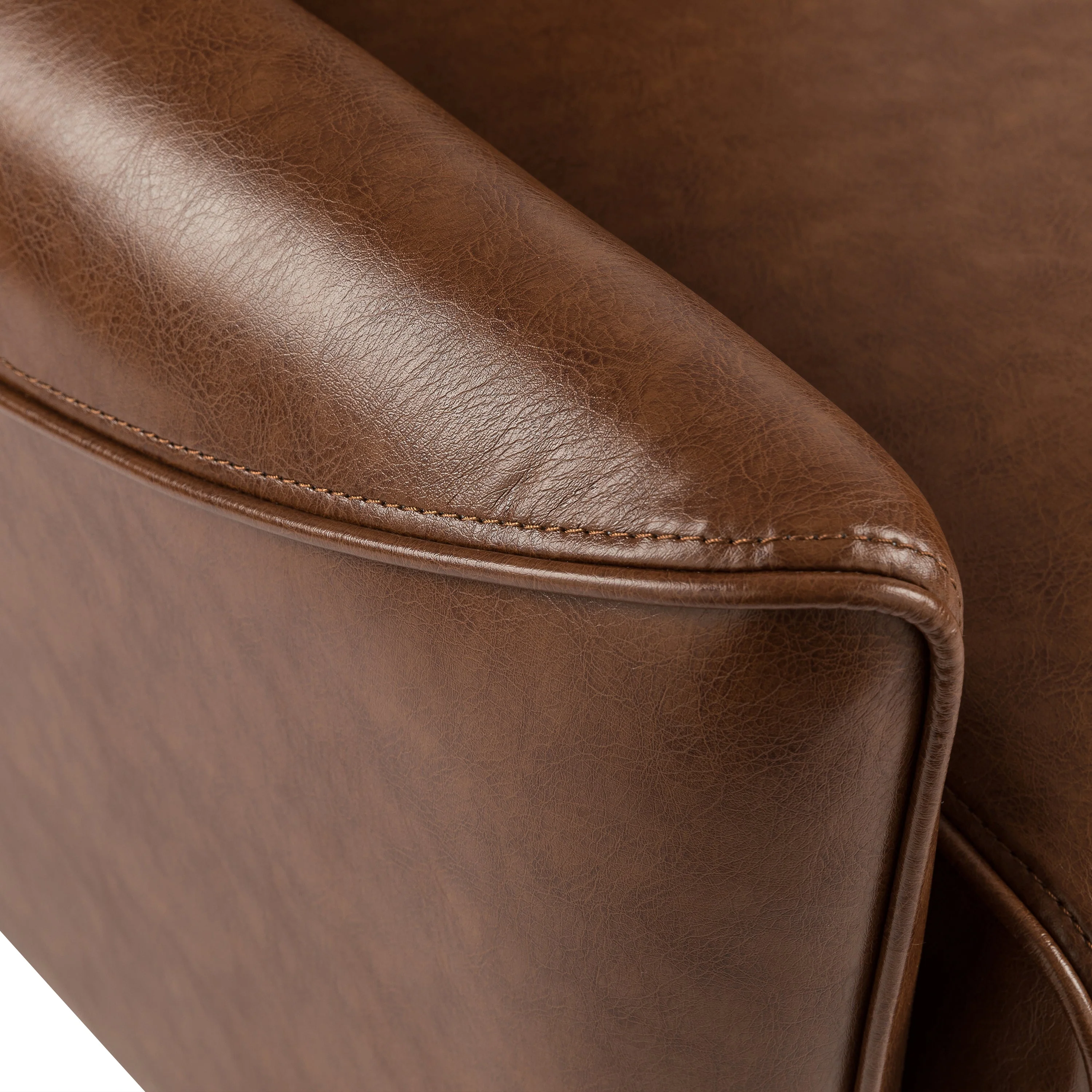 Comfy Upholstered Recliner Chair ¨C Small Push Armchair with Footrest & Rubber Wood Legs