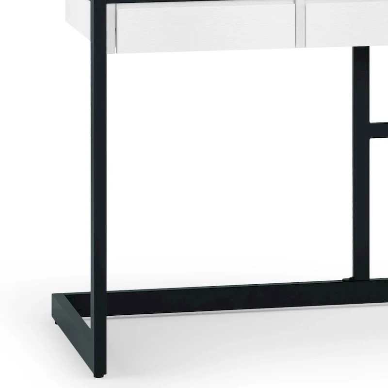 WYNDENHALL Cecilia Solid Acacia Wood Industrial Office Desk