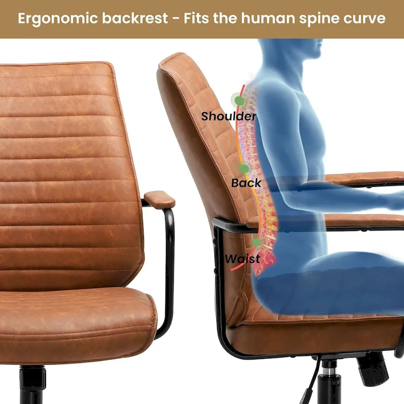 Office Chair Computer Desk Chair Mid-Century Home Office Chair