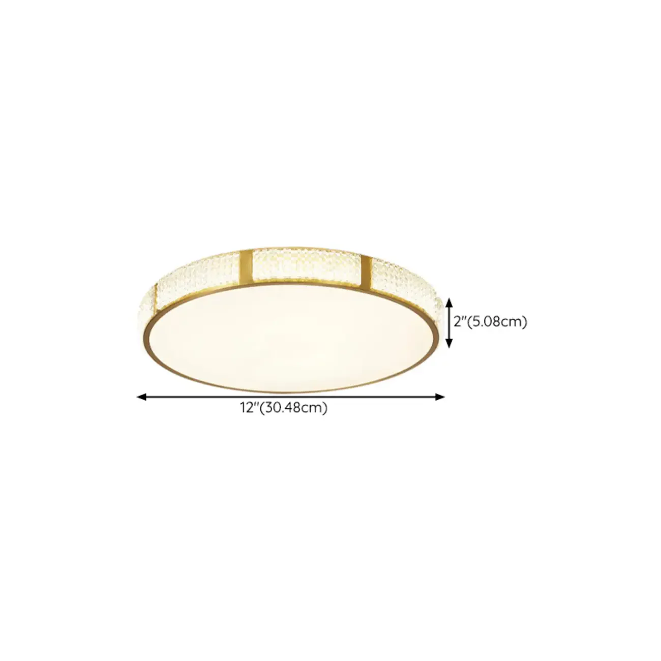 Elegant Gold Round LED Flush Mount Ceiling Light