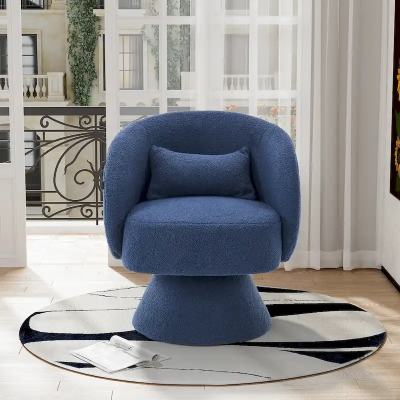 Ouyessir 360 Degree Swivel Cuddle Barrel Sofa Chairs