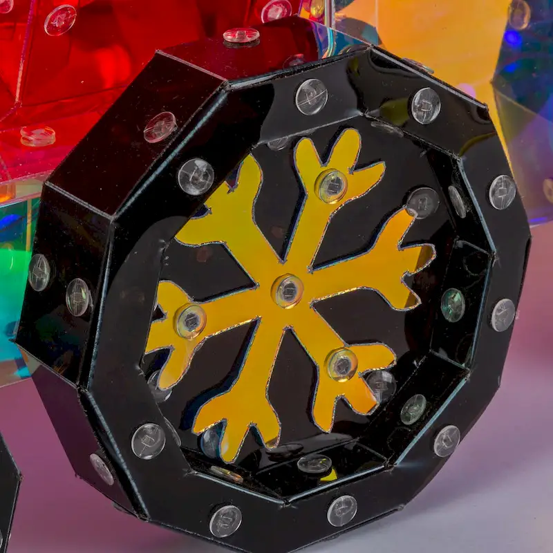 Spectacular 16 Inch Lighted Holographic Holiday Train