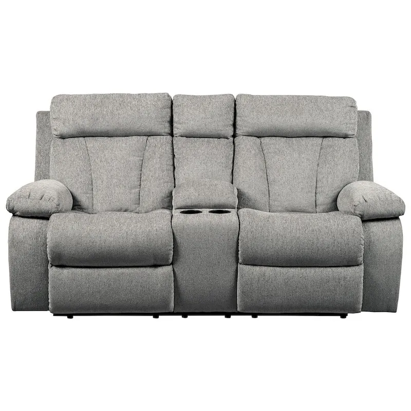 Recliner-style double sofa with control panel