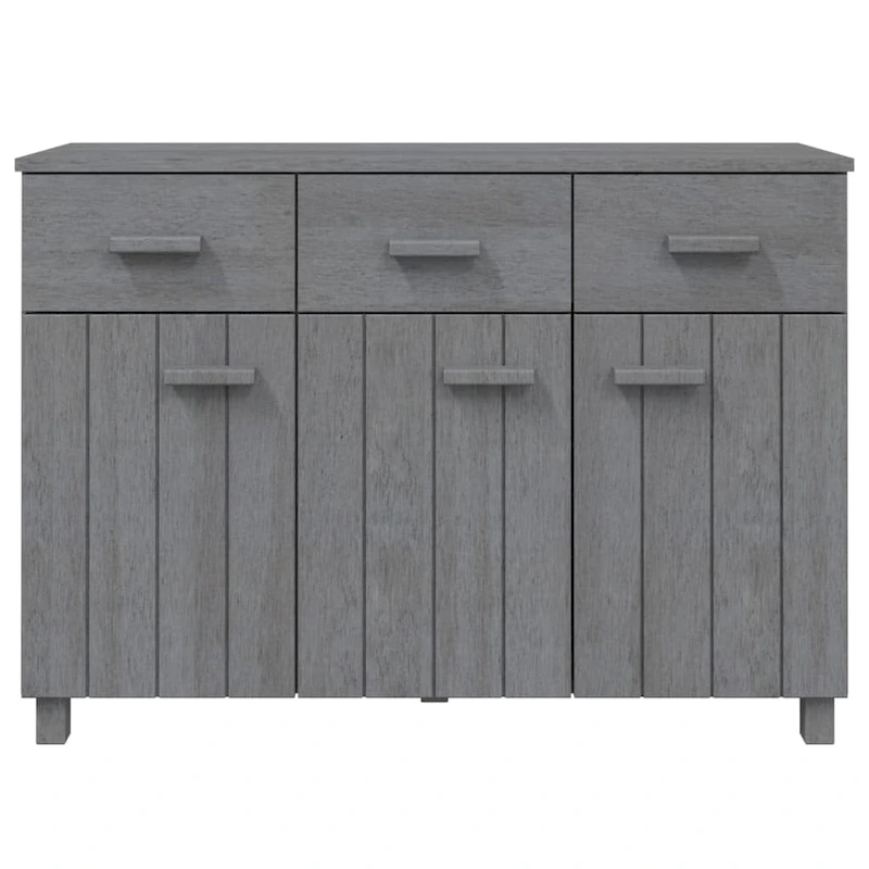 vidaXL Sideboard Bar Buffet Console Cabinet with Drawers HAMAR Solid Wood Pine - 44.5  x 15.7  x 31.5