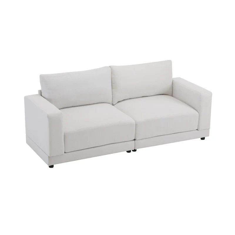 Christopher Knight Home - Grace 81 Modern Upholstery Sofa Loveseat with Square Arms