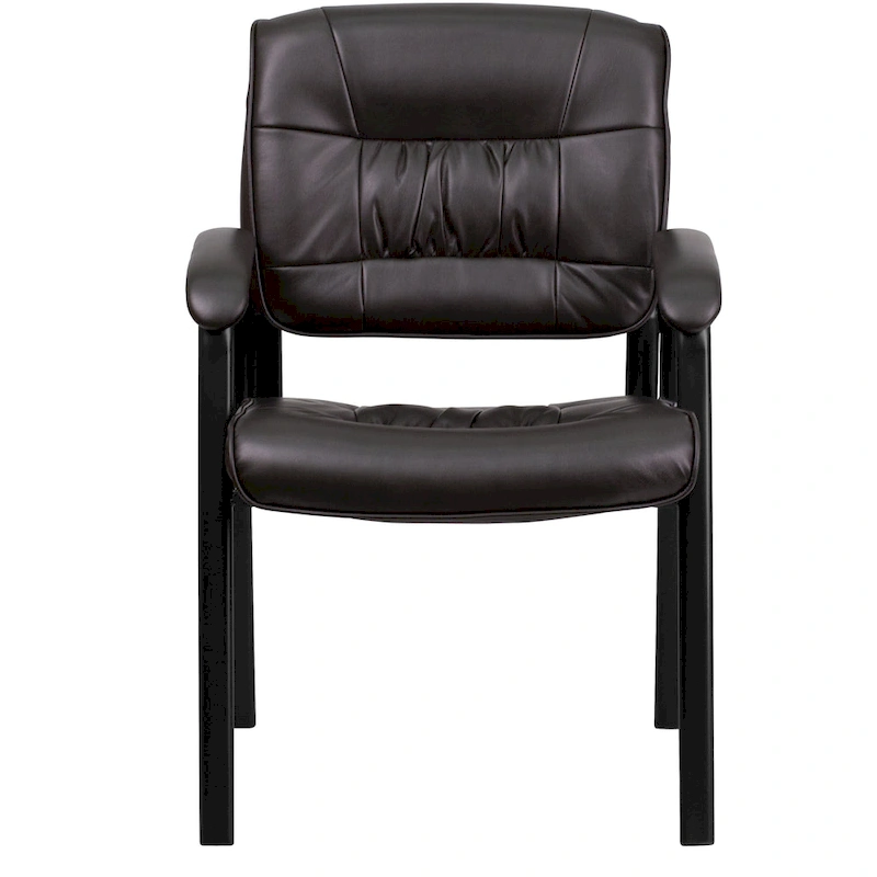 Upholstered Tufted Executive Reception Chair with Padded Arms - 23.25W x 26D x 36H