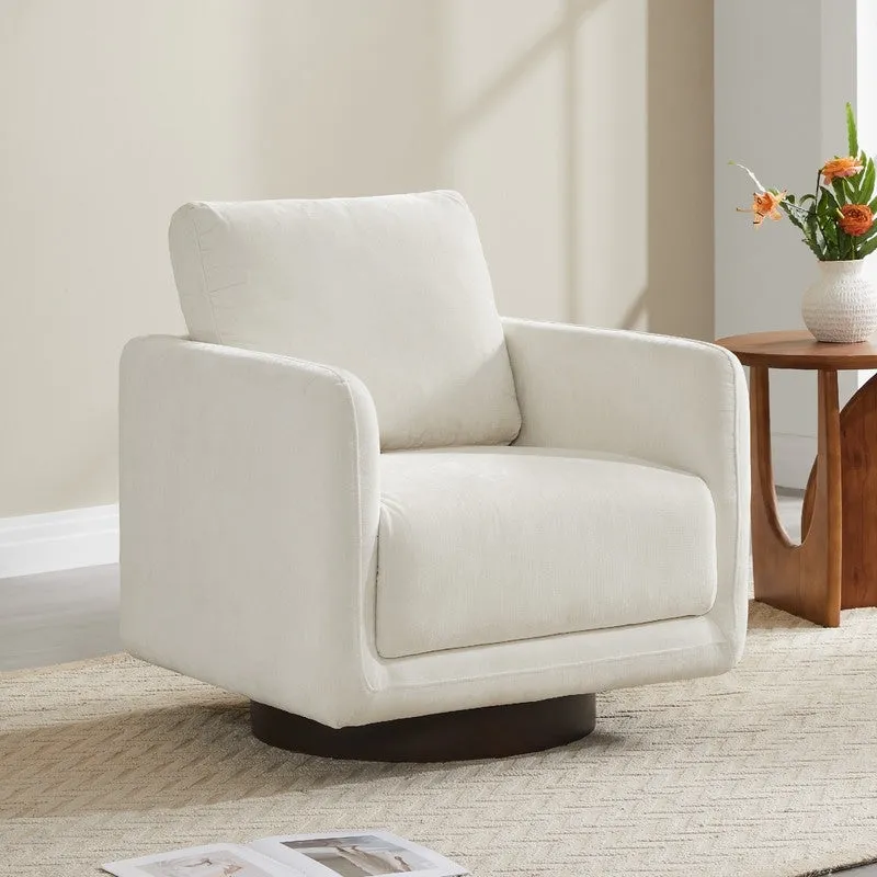 Rebecca Swivel Accent Chair Armchair with Back Cushion