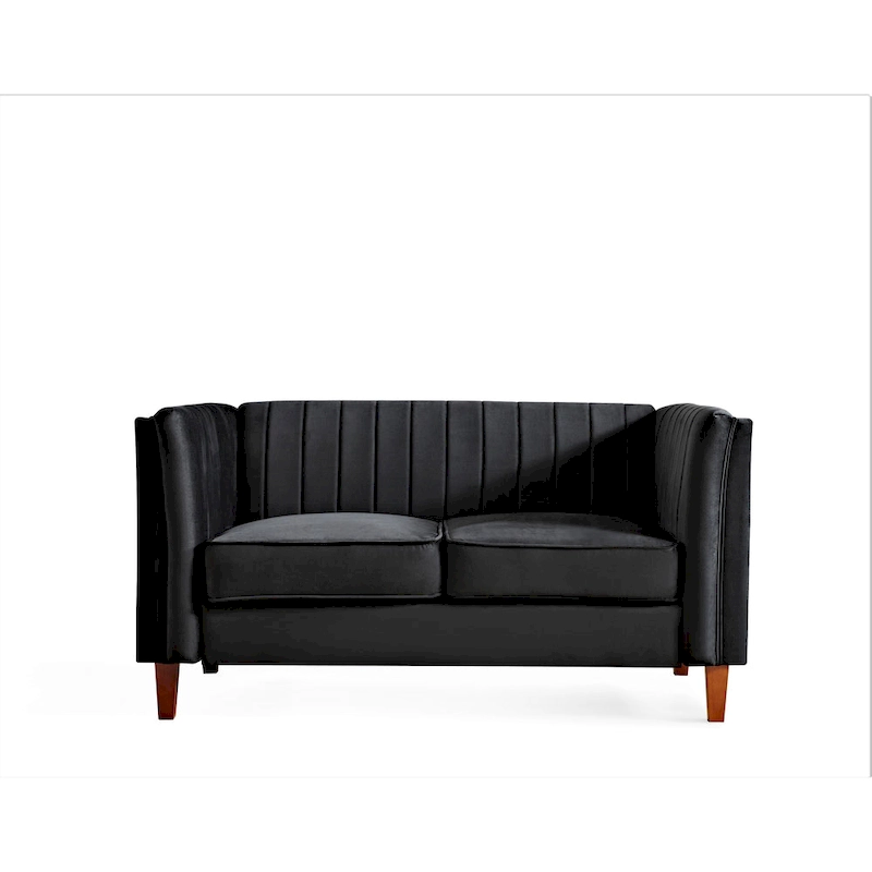 Line Tufted Square Design Loveseat