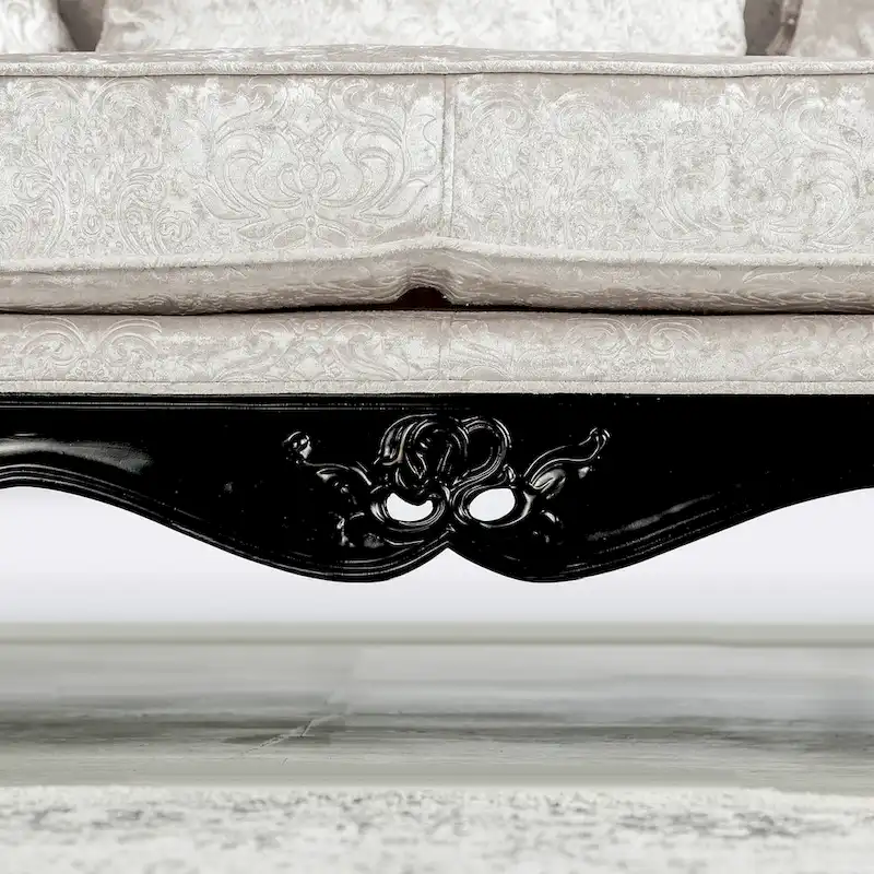 Furniture of America Clarissa Traditional Arm Chair with Button Tufted Back and Accent Pillow