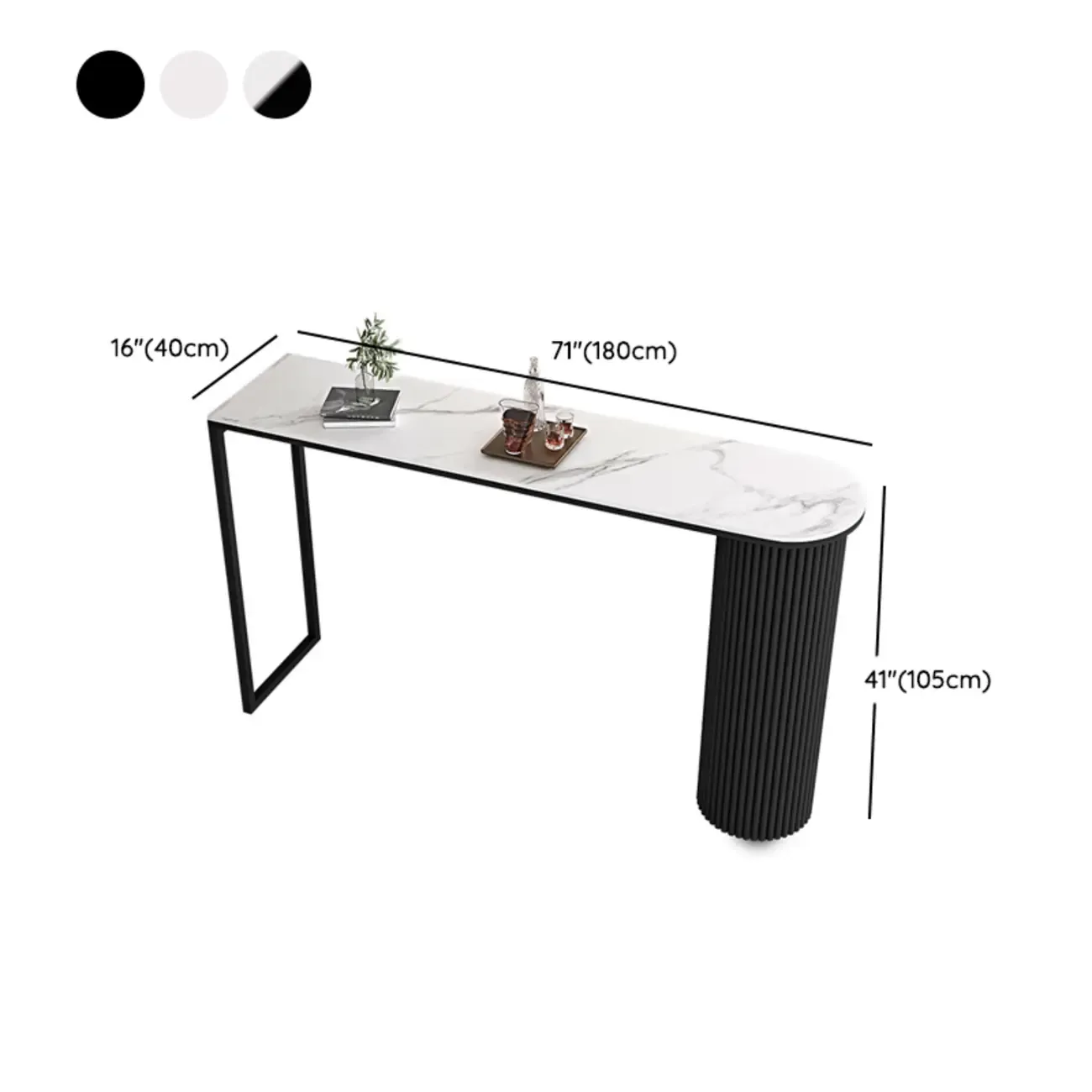 Modern Irregular Stone Metal Bar Tables