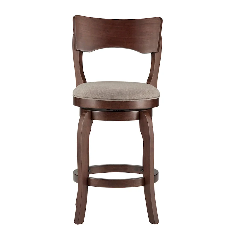 24-inch Brown Counter Height Swivel Stool