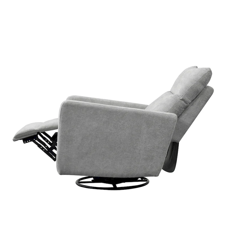 Olmas 33.5W Power Swivel Glider Recliner with USB Charger Set Of 2