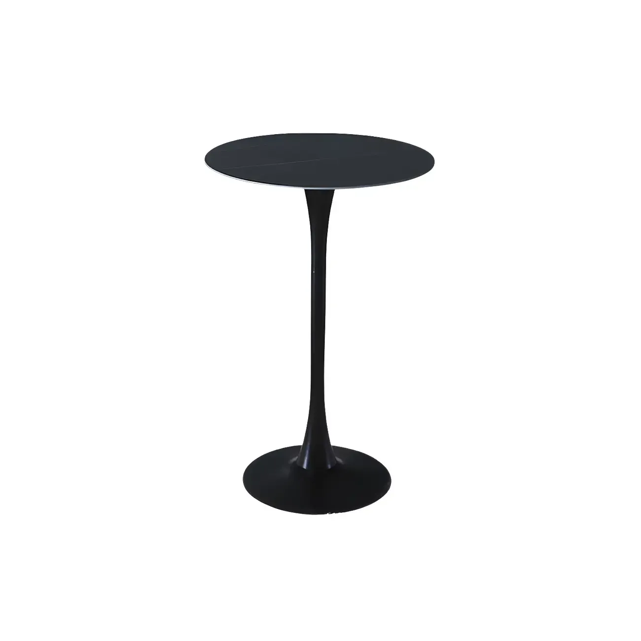 Simple White Round Metal Small Cocktail Bar Table