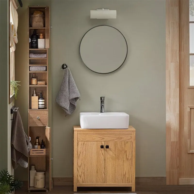 Black Bathroom Tall Cabinet - 7.87 D x 7.87 W x 70.87 H