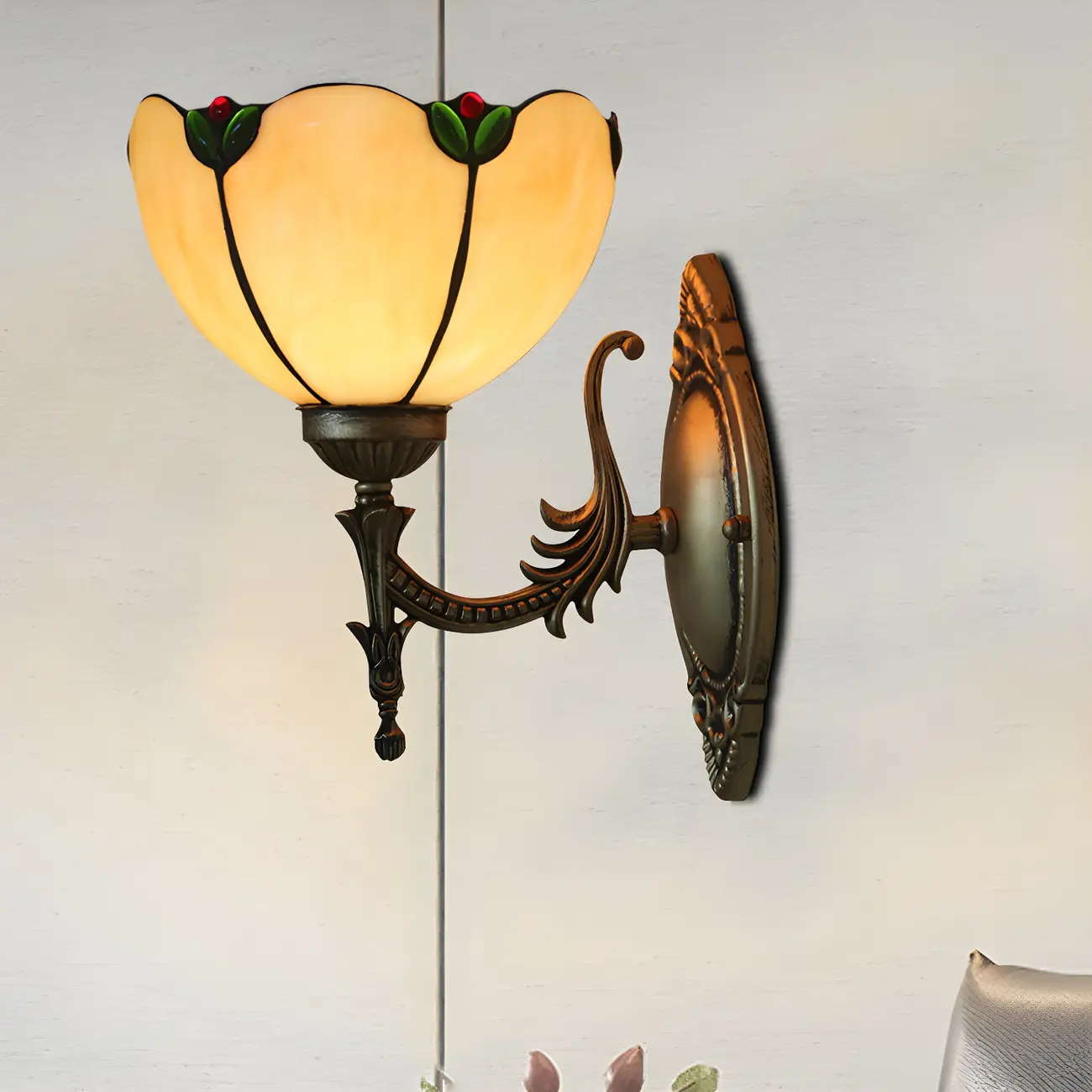 5 to 9 Inch Vintage Bronze Wall Lamp for Bedroom Lighting